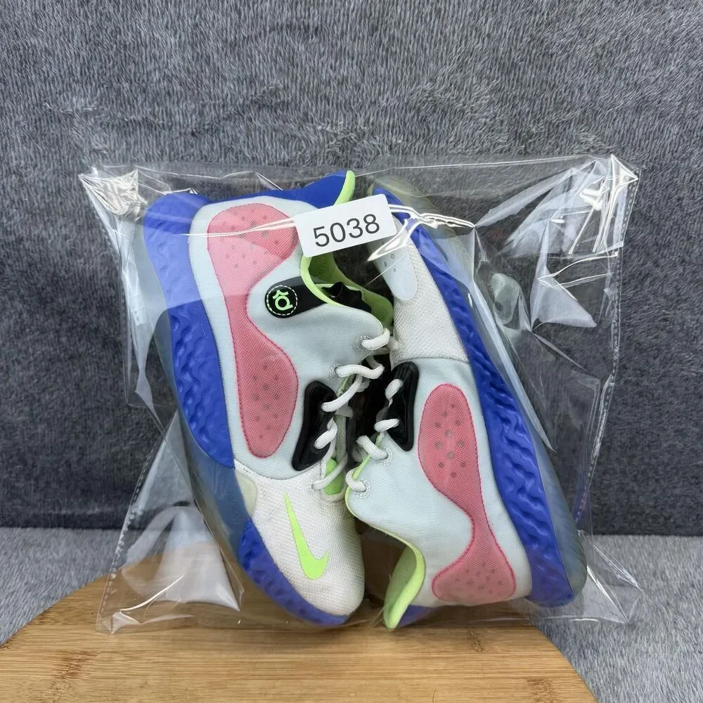 Nike KD Shoes Boys Size 6Y White Pink Blue Volt Basketball Sneakers AT5685-134